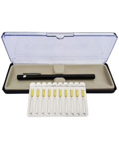 Flusennadel Set/10 Nadeln + Stift/10 Flusennadeln