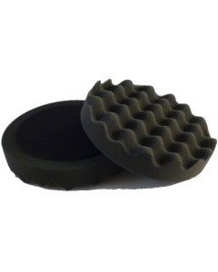 Schaumstoffpolierscheibe Polierschwamm 150mm kletthaftend weich waffeloptik schwarz genoppt
