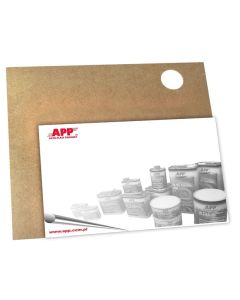 Spachtelbrett zum Anmischen von Spachtelmasse + 30 Einweg Kartoneinsätze