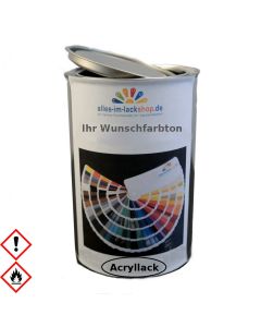 Acryllack NCS RAL Pantone glänzend seidenmatt 1Liter oder 0,5 Liter 