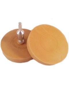 2 Folienradierer/Radierscheibe inkl. Adapter für Bohrmaschine zum Entfernen von z.Bsp. Aufklebern