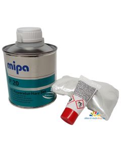 mipa P20 Reparaturharz Polyesterharz mit Härter und Glasfasermatte 250g. 