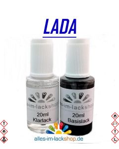 Lackstift LADA Autolack Tupflack Pinselflasche 20ml Set Farbcode 