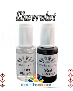 Lackstift CHEVROLET Autolack Tupflack Pinselflasche 20ml Set Farbcode 