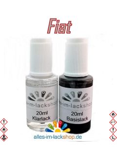 Lackstift FIAT Autolack Tupflack Pinselflasche 20ml Set Farbcode 