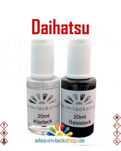 Lackstift DAIHATSU Autolack Tupflack Pinselflasche 20ml Set Farbcode 