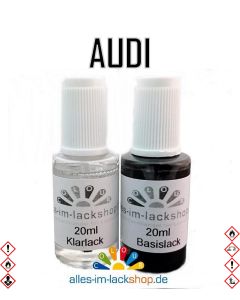 Lackstift AUDI Autolack Tupflack Pinselflasche 20ml Set Farbcode 