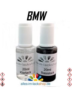 Lackstift BMW Autolack Tupflack Pinselflasche 20ml Set Farbcode 