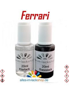 Lackstift FERRARI Autolack Tupflack Pinselflasche 20ml Set Farbcode 
