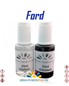 Lackstift FORD Autolack Tupflack Pinselflasche 20ml Set Farbcode 