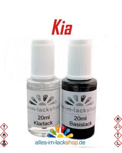 Lackstift KIA Autolack Tupflack Pinselflasche 20ml Set Farbcode 