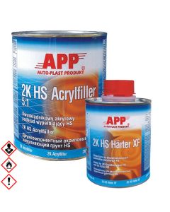 APP 2K Acrylfüller XF HS Filler 5:1+ 2K HS Härter Weiß 1,2 kg