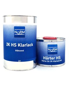 Norm 2K HS Klarlack Set Glänzend Kratzfest Benzinresistent Inkl Härter 1,5 Liter
