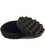 Schaumstoffpolierscheibe Polierschwamm 150mm kletthaftend weich waffeloptik schwarz genoppt